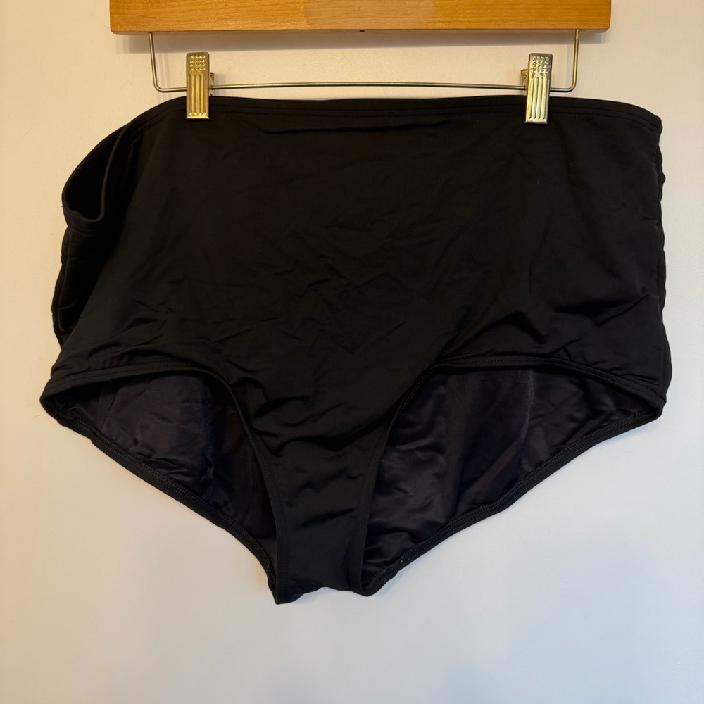 Lands' End Women's Black High-Waist swim bottoms